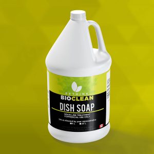 A ReThink BioClean's jug of Citrus Scented Dish Soap cleaner.