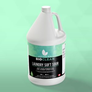A ReThink BioClean's jug of Laundry Soft Sour cleaner.
