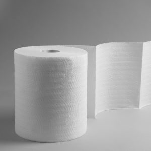 White paper towel roll.